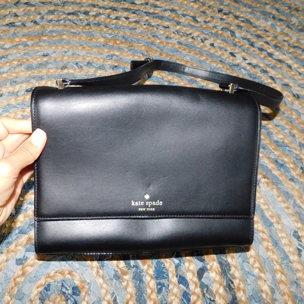 Black and tan Kate Spade purse